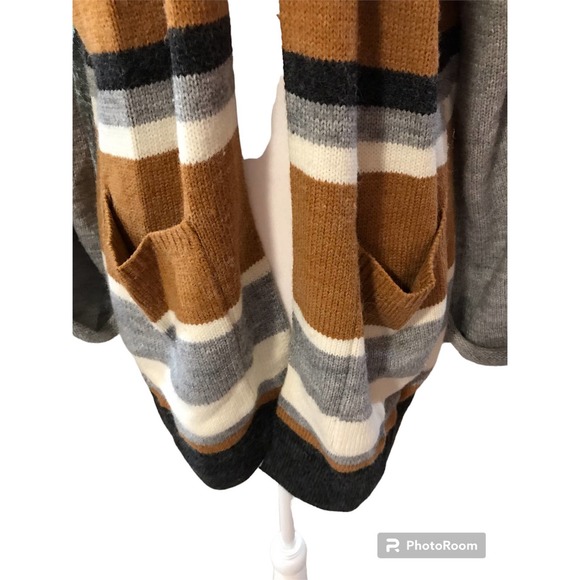 Strip Women's‎ Knit Open Front Cardigan Sweater- Small C/H - Picture 6 of 11